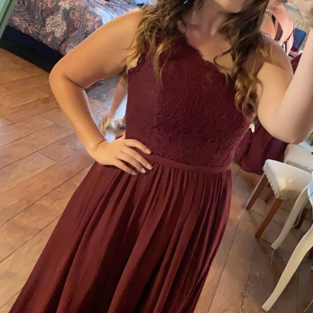 Azazie Demi Dress in Burgundy / BRIDESMAID DRESS